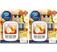 2 PZ AMBI PUR DIFFUSORE ELETTRICO 3EVOLUTION CON RICARICA ORO FIORI DI VANIGLIA