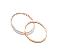 2 Pz Anello Sottile Set Mini Anello di Barretta Semplice Design Gioielli Anello Per Le Donne Taglia 6 Intelligente e attraente