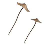 2 PZ Antica Forma di Fungo Marrone Rurale Esterno Palo Da Giardino Resistente Alle Meteo Ferro Prati Ornamento Per Cortili Decori Fungo Decorazione Del Giardino