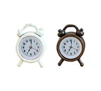 2 pz antiche sveglie in miniatura orologio in metallo accessori per la casa delle bambole sala giochi scena da collezione oggetti di scena oggetti di scena da collezione orologio miniature