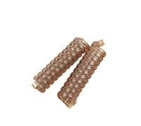 2 pz Arco Elastici In Gomma for Le Donne Ragazze Filo del Telefono Legami Dei Capelli Anello A Spirale Bobina Hairbands Porta Coda di Cavallo Accessori(Style B- clear brown)