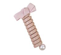 2 pz Arco Elastici In Gomma for Le Donne Ragazze Filo del Telefono Legami Dei Capelli Anello A Spirale Bobina Hairbands Porta Coda di Cavallo Accessori(Bow- pink)