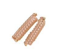 2 pz Arco Elastici In Gomma for Le Donne Ragazze Filo del Telefono Legami Dei Capelli Anello A Spirale Bobina Hairbands Porta Coda di Cavallo Accessori(Style B- champagne)