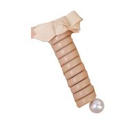 2 pz Arco Elastici In Gomma for Le Donne Ragazze Filo del Telefono Legami Dei per capelli folti e sottili(Bow- khaki)