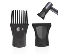 2 Pz Asciugacapelli Ugello, Diffusore Universale Per Asciugacapelli, Diffusore Dei Capelli, Attacco per Asciugacapelli, Pettine Asciugacapelli, Pettine Asciugacapelli Per Parrucchiere (Nero)