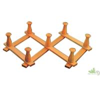 2 PZ ATTACCAPANNI APPENDIABITI ESTENSIBILE 40CM A MURO PARETE 7 GANCI NATURALE