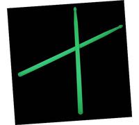 2 Pz Bacchette e bacchette kit strumenti bacchette per batteria elettronica musicale tampone bacchette per glow stick bacchette a percussione bacchette utili nylon Green Generico