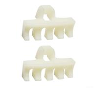 2 pz Badminton Stringing Load Spreader Pvc Frame Protector Per Racchetta Con Slot 10x6mm Rosso Blu Nero Bianco Rosa Alto Chili Strumento di Supporto (Bianco)