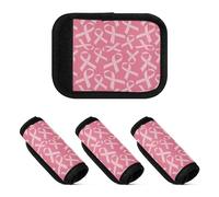 2 pz bagagli maniglia avvolge antiscivolo bagagli tag tote bag wrap per la spesa borsa della spesa nastro rosa modello cancro medico