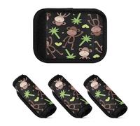 2 pz bagagli maniglia avvolge comfort valigia accessori bagagli adesivi per bagagli per bagagli scimmia palma tropicale modello