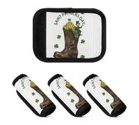 2 pz bagagli maniglia avvolge confortevole bagagli maniglia pad per bagagli valigia borse da viaggio, Stivale da cowboy Leprechaun giorno di San Patrizio, one sizex4