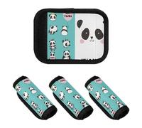 2 pz bagagli maniglia avvolge morbida robusta valigia maniglia accessorio zaino pad per valigie Hello Panda