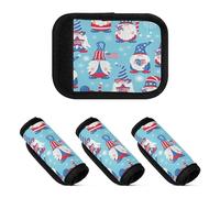 2 pz bagagli maniglia avvolge unico valigia maniglia accessorio bagagli adesivi per valigia borsa da viaggio 4 luglio USA blu