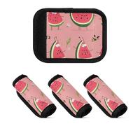 2 pz bagagli maniglia avvolgente ampia borsa da viaggio accessorio per la spesa borsa della spesa, Modello di carattere anguria, one sizex4