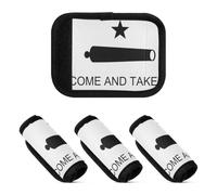 2 pz bagagli maniglia Wrap Texas bandiera come and take it cuscino borsa da viaggio copertura maniglia per la spesa, Bandiera del Texas Vieni e Prendilo, one sizex4