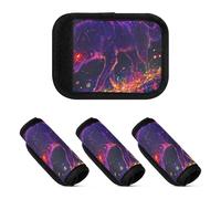 2 pz bagagli maniglia Wrap Wolf Magic Fantasy Art antiscivolo borsa da viaggio identificatore per bagagli
