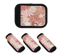 2 Pz Bagaglio Maniglia Avvolge Elastico Bagaglio Maniglia Identificatore Bag Handle Pad per Borsa Zaino Bagaglio Modello Fata Fiori Texture Tessuto Margherita 2148405991, Multicolore, 1 sizex2, Moda