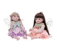 2 Pz Bambole Reborn 22 Pollici Realistico Farfalla Fatata Con Vestiti E Ala