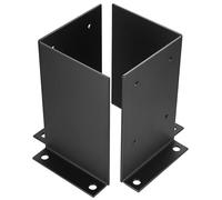 2 pz Basi per Pali di Terrazza, Supporti per Pali 2 x 2 Pollici, Ancoraggi per Pali, Base Supporto Nero per Pali Quadrati, Cassetta Postale, Ringhiere(Type C)