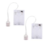 2 Pz Batteria Portatile per Insegne Al Neon a LED da 5V-6V, Alimentatore Contenitore Batteria Converte Luci Al Neon USB in Luci a Battery per Casa Ufficio Uso esterno