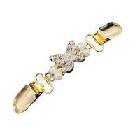 2 pz Bellissimo Cardigan Clip for Le Donne Maglione Scialle Sciarpa Clip Mini Cintura di Cristallo for Il Vestito Camicetta Chiusura Lapse for giacche(Butterfly)