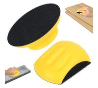 2 Pz Blocco di Levigatura Manuale, 125mm Blocco Levigatura Manuale, Blocco per Levigatura a Mano, Blocco Abrasivo Manuale, Blocchi Abrasiv Blocco Abrasivo Rotondo e Mouse per Dischi Abrasivi
