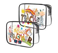2 Pz Borsa da Toilette Trasparente, Donna Borsa da Toilette, Borse da Viaggio Impermeabile, Utilizzato per Conservare Tutti i Tipi di Cosmetici,Pochette Trasparente Conforme agli Standard Aeroportuali