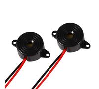 2 PZ Buzzer Elettronico DC3-24V, 95 dB Tono Buzzer Beep Tono Allarme Sounder Continuo Cavo Lunghezza 100 mm