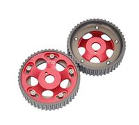 2 pz Cam Ingranaggi Timing Gear Puleggia Kit Alluminio Regolabile Motore Puleggia Pignone Timing Cam Gear Compatibile for Toyota Supra 1JZ 2JZ DOHC(Red)