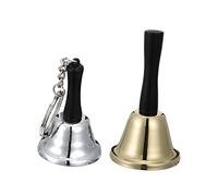 2 Pz Campana a Mano Campanelli a Sonagli Campanello Di Chiamata a Mano Campanello Da Tè Campanello Per Bambini Elegante Campanello Campane Decorative Appese Silver Ferro Da Stiro SHOWERORO
