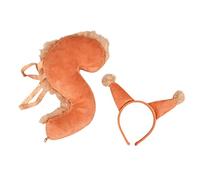 2 pz Cartoon Orecchie di Scoiattolo Forma Hairband Colore Cosplay Animali Coda Accessori Per Ragazzi Ragazze Bambino Del Partito Della Fascia Della Fascia Per Le Donne Novità Donne Halloween Festa di