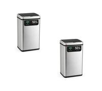 2 pz. Cestino con sensore SORTA da 50 L, cestino da cucina automatico con
