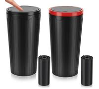 2 Pz Cestino per Auto, Bidoni della Spazzatura per Auto con Coperchio portatili impermeabili per autos, casa, ufficio, interni auto, con 2 rotoli di sacchetti della spazzatura