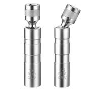 2 Pz Chiave Candela 16mm 14mm, Chiave per Candele Auto, Chiave Candela Universale Magnetica Chiave a Bussola, 12 Punti 3/8 Pollici Presa per Candela Strumento di Rimozione per Auto Moto