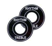 2 Pz Chitarra Interruttore A Levetta Rondella Ritmo Treble Anello Piastra In Lega di Alluminio 3 Vie Interruttore A Levetta Rondella per EPI Chitarra Elettrica (BLACK)