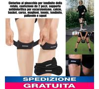 2 PZ Cinturino al ginocchio per tendinite della rotula supporto antidolorifico