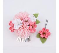 2 Pz Clip Per Capelli Sakura Giapponese Tsumami Zaiku Ciuffi Di Fiori Copricapo