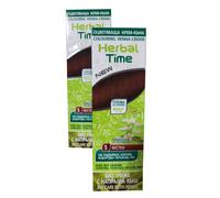 2 pz Colore naturale per capelli Henné Henna N°5 Castagno 'Herbal Time' 75 ML