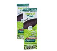 2 pz Colore naturale per capelli Henné N°7 nero naturale 'Herbal Time' 75 ML