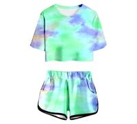 2 Pz Completino Bambina Set Completo Estivo Neonato di Abiti per Neonati T-Shirt Maniche Corte Ricamate Bambini Due Pezzi Eleganti Conforto garantito Tutto Il Giorno