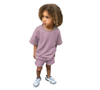 2 Pz Completino Bambino Set Abbigliamento per Bambini Estivi di Magliette Bimbo Completini e Coordinati Gentiluomo Spiaggia con Bretelle Design Regalo Festivo Taglie da 6 a 14 Anni