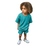 2 Pz Completino Bambino Set Abbigliamento per Bambini Estivi Outfit Neonato T-Shirt e Pantaloncini Maniche Corte Ricamate Design Regalo Festivo Conforto garantito Tutto Il Giorno