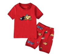 2 Pz Completino Bambino Set - Completo Bambino Estivo Cotone E Lino Maglietta Bottoni Cotone per Bambino Set Comodo E Traspirante Completi Cotone Corte Top con Pantaloncini per Bambini E Bambine