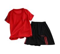 2 Pz Completino Bambino Set,Completo Estivo Outfit Neonato Abbigliamento Set T-Shirt e Pantaloncini Spiaggia con Bretelle Stampa Righe Estive Idee Regalo Nascita