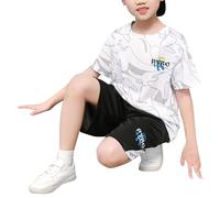 2 Pz Completino Bambino Set,Coordinato Estivo Tuta Neonata Set di Abiti per Neonati Completo Estate Top Cotone Elasticizzato Pantaloncini 1-8 Anni Taglie da 6 a 14
