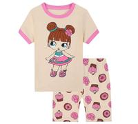 2 Pz Completino Bambino Set,Coordinato Estivo Tuta Neonata Set di Magliette Completivi da Estivi Spiaggia con Bretelle Short Elastici Vita Alta per Neonato Ragazzi 1-4 Anni