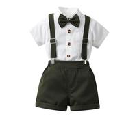 2 Pz Completino Bambino Set,Neonato Maschio Camicia Manica Corta Outfit Neonato Abbigliamento Set Bimbo Completini e Coordinati Gentiluomo Quadri per Festa Casual Conforto garantito Tutto Il
