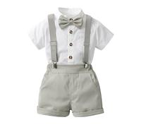 2 Pz Completino Bambino Set,Neonato Maschio Camicia Manica Corta Outfit Neonato Abbigliamento Set Bimbo Completini e Coordinati Gentiluomo Quadri per Festa Casual Conforto garantito Tutto Il