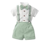 2 Pz Completino Bambino Set,Neonato Maschio Camicia Manica Corta Outfit Neonato Abbigliamento Set Bimbo Completini e Coordinati Gentiluomo Quadri per Festa Casual Conforto garantito Tutto Il