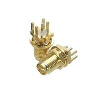 2 Pz Connettore RP-SMA RPSMA Femmina Spina Paratia Dado A Saldare PCB Bordo Clip di Montaggio Adattatore RF Coassiale